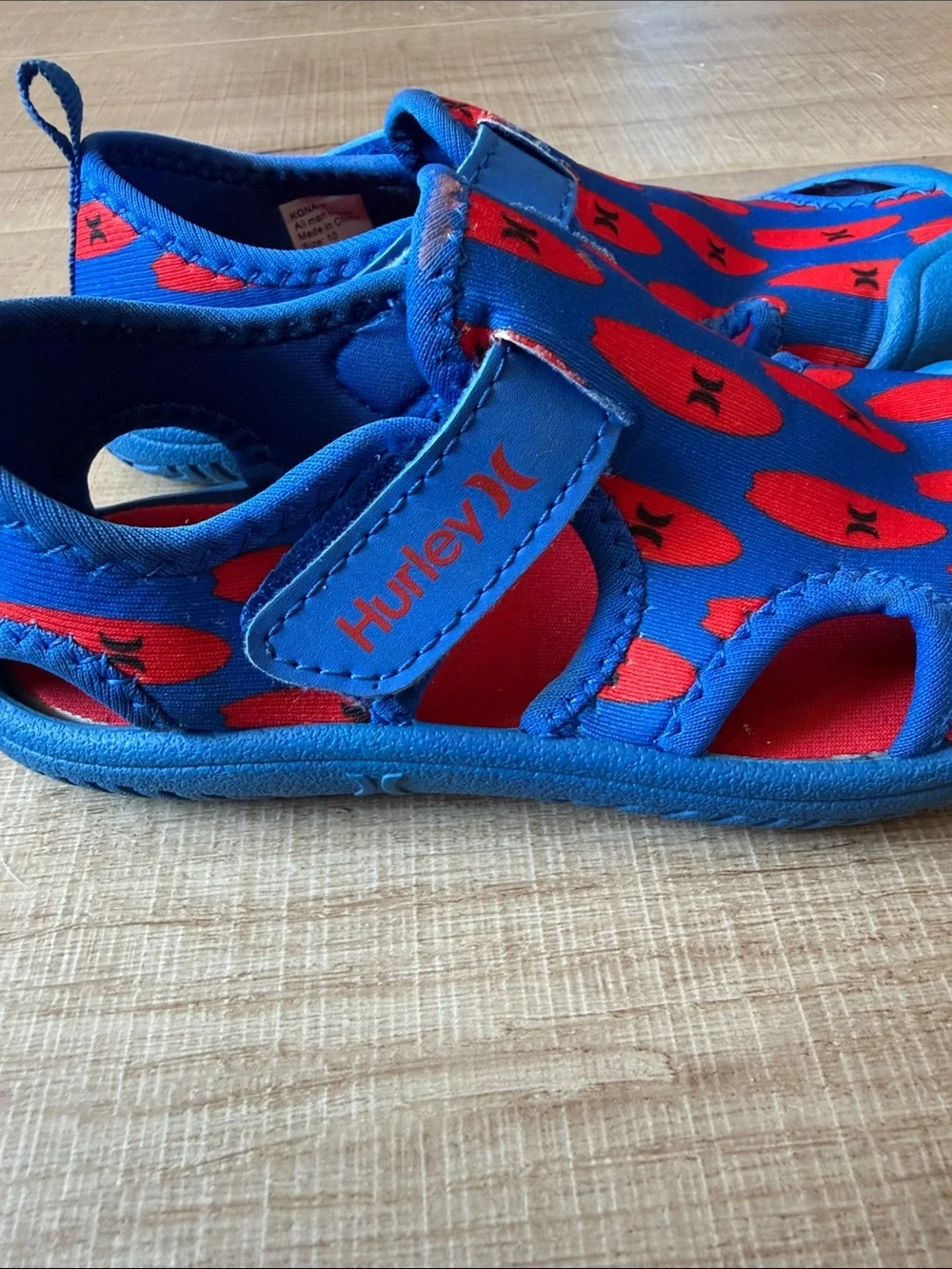 Hurley Blue & Red Kids Water Sandals